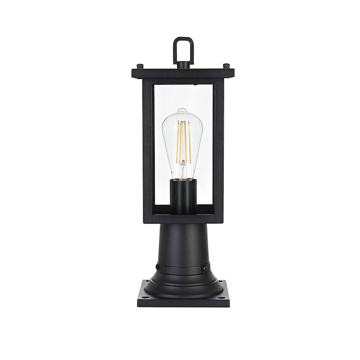 Elegant Lighting Venango 1 Light Outdoor Post Light, Black - OD324P16BK