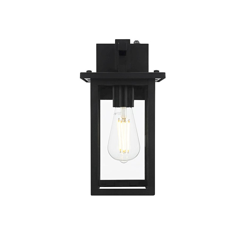 Elegant Lighting Venango 1 Light Outdoor Sconce, Black - OD324W12BK