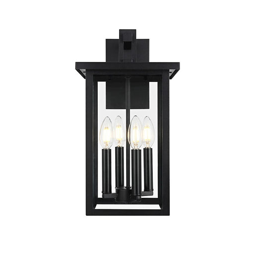 Elegant Lighting Sheridan 4 Light Outdoor Sconce, Black - OD324W17BK