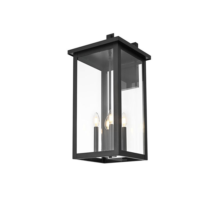 Elegant Lighting Venango 4 Light 12" Outdoor Wall Sconce, Black