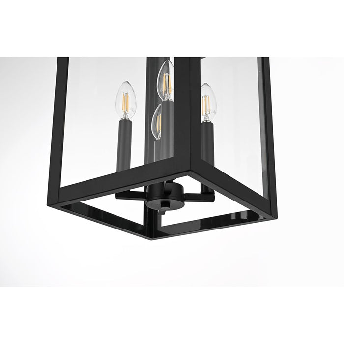 Elegant Lighting Venango 4 Light 12" Outdoor Wall Sconce, Black