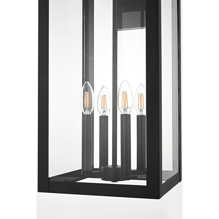 Elegant Lighting Venango 4 Light 12" Outdoor Wall Sconce, Black