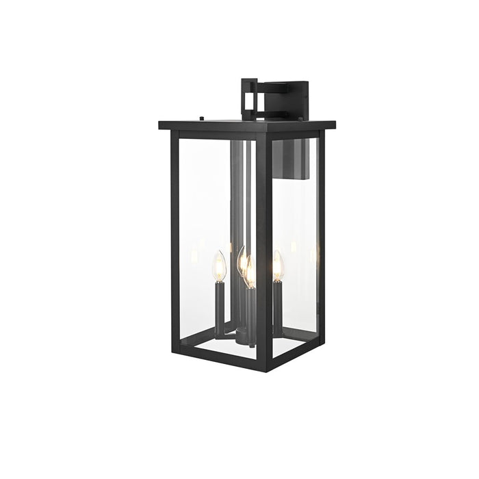 Elegant Lighting Venango 4 Light 12" Outdoor Wall Sconce, Black