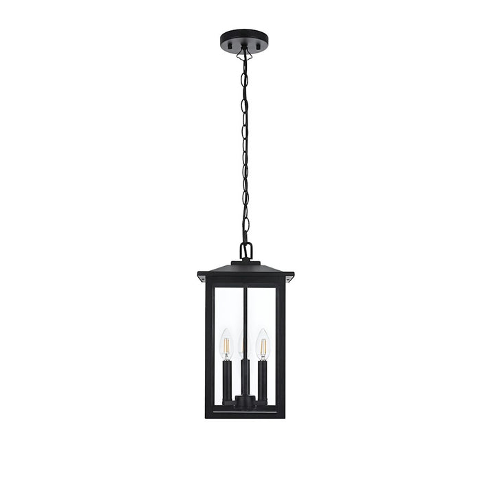 Elegant Lighting Carlisle 3 Light Outdoor Pendant, Black - OD325H17BK