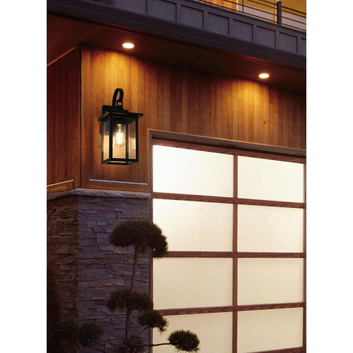 Elegant Lighting Carisle 1 Light 7" Outdoor Wall Sconce, Black