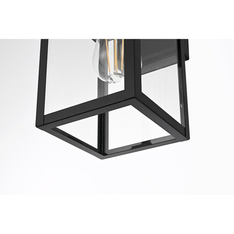 Elegant Lighting Carisle 1 Light 7" Outdoor Wall Sconce, Black