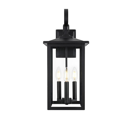 Elegant Lighting Carisle 3 Light Outdoor Sconce, Black - OD325W20BK