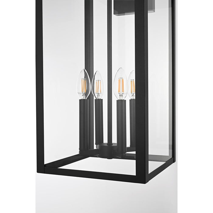 Elegant Lighting Carisle 4 Light 12" Outdoor Wall Sconce, Black