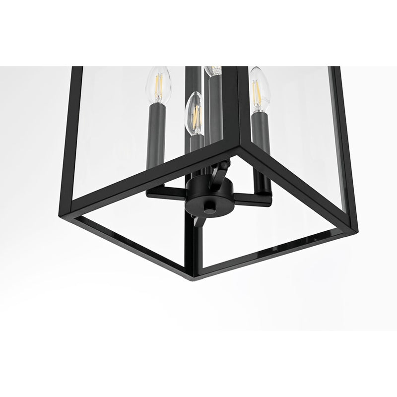Elegant Lighting Carisle 4 Light 12" Outdoor Wall Sconce, Black