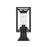 Elegant Lighting Willington 1 Light Outdoor Post Light, Black/Clear - OD329P16BK