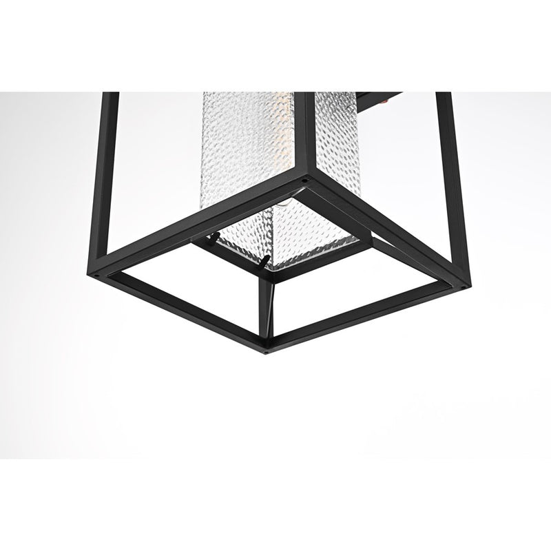 Elegant Lighting Willington 1Lt 9.5" Outdoor Sconce, Black/Clear