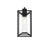 Elegant Lighting Willington 1Lt 12" Outdoor Sconce, Black/Clear - OD329W26BK