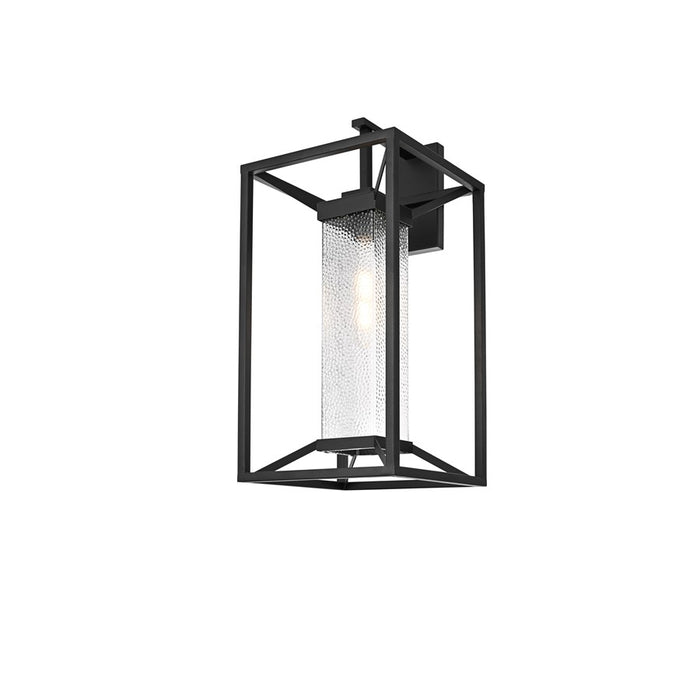 Elegant Lighting Willington 1Lt 12" Outdoor Sconce, Black/Clear