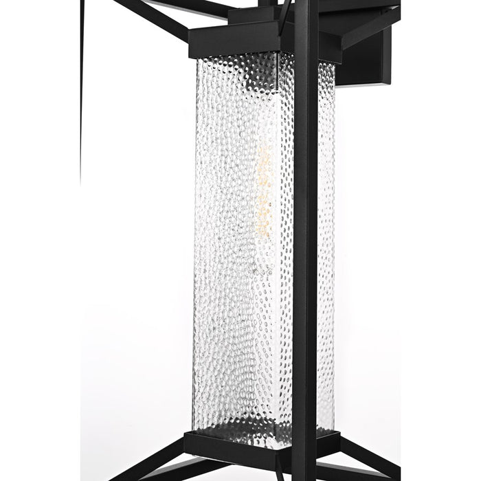 Elegant Lighting Willington 1Lt 12" Outdoor Sconce, Black/Clear