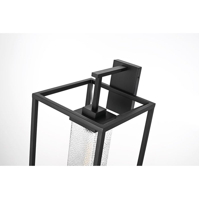 Elegant Lighting Willington 1Lt 12" Outdoor Sconce, Black/Clear