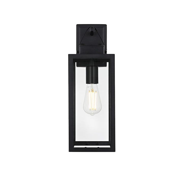 Elegant Lighting Hilton 1 Light Outdoor Sconce, Black - OD330W18BK