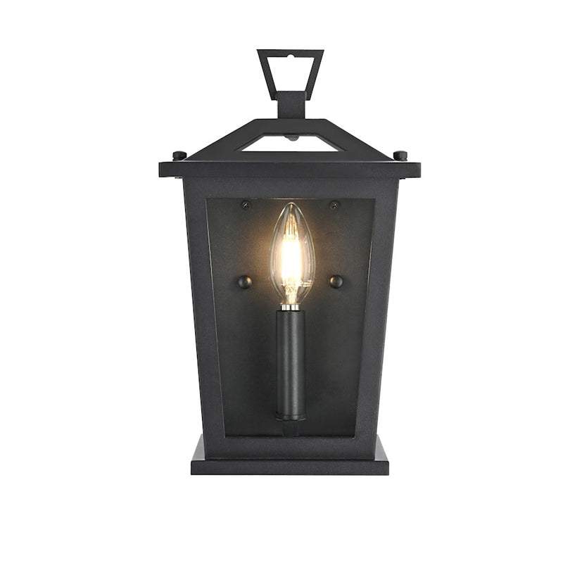 Elegant Lighting Richmond 1 Light Outdoor Pendant, Black - OD331W12BK
