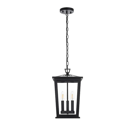Elegant Lighting Cayman 3 Light Outdoor Pendant, Black - OD332H16BK
