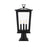 Elegant Lighting Cayman 3 Light Outdoor Post Light, Black - OD332P21BK