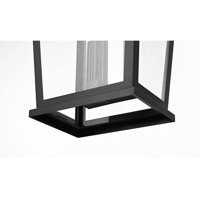 Elegant Lighting Berks 3 Light 12.5" Outdoor Wall Sconce, Black