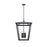 Elegant Lighting Oxford 4 Light Outdoor Pendant, Black - OD334H27BK