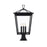 Elegant Lighting Oxford 3 Light Outdoor Post Light, Black - OD334P28BK