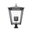 Elegant Lighting Oxford 4 Light Outdoor Post Light, Black - OD334P33BK