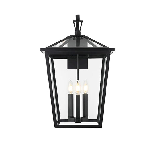 Elegant Lighting Oxford 3 Light Outdoor Sconce, Black - OD334W23BK
