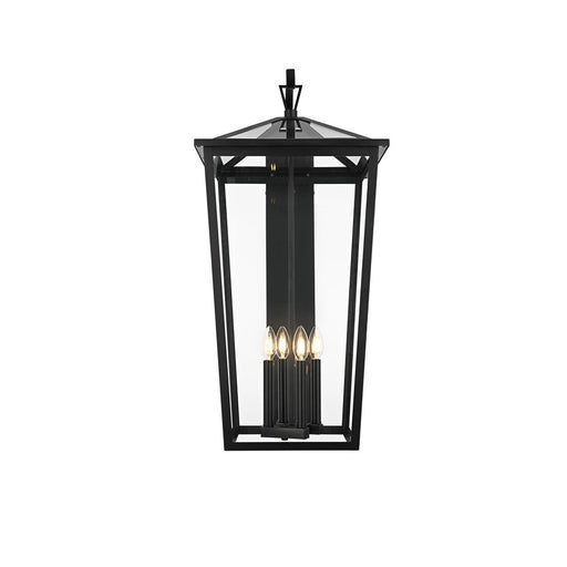 Elegant Lighting Frankford 4 Light 16" Outdoor Wall sconce, Black - OD334W33BK