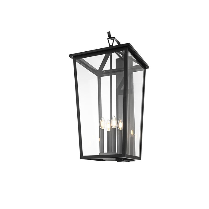 Elegant Lighting Frankford 4 Light 16" Outdoor Wall Sconce, Black