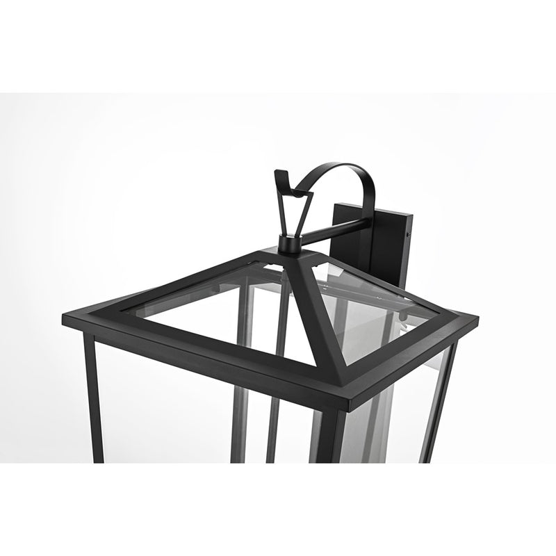 Elegant Lighting Frankford 4 Light 16" Outdoor Wall Sconce, Black