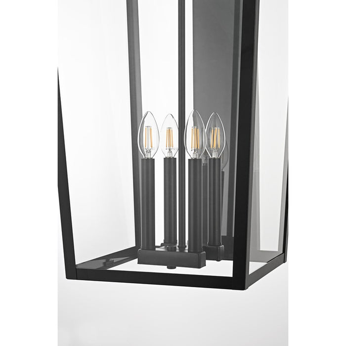 Elegant Lighting Frankford 4 Light 16" Outdoor Wall Sconce, Black