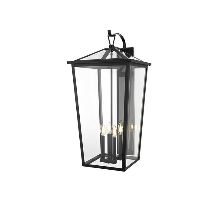 Elegant Lighting Frankford 4 Light 16" Outdoor Wall Sconce, Black
