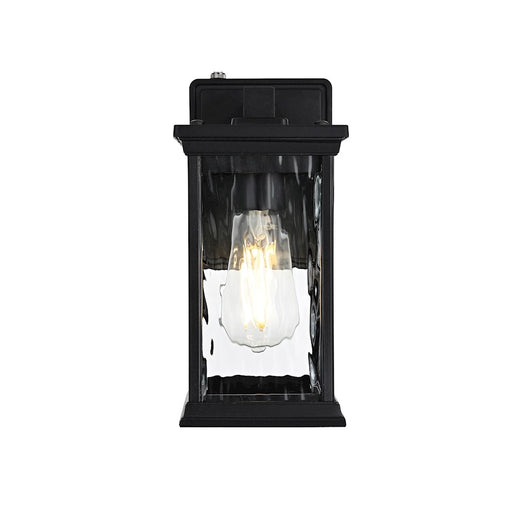 Elegant Lighting Mascher 1 Light Outdoor Sconce, Black - OD336W11BK