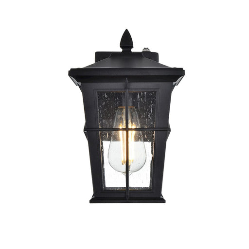 Elegant Lighting Bodine 1 Light Outdoor Sconce, Black - OD337W12BK