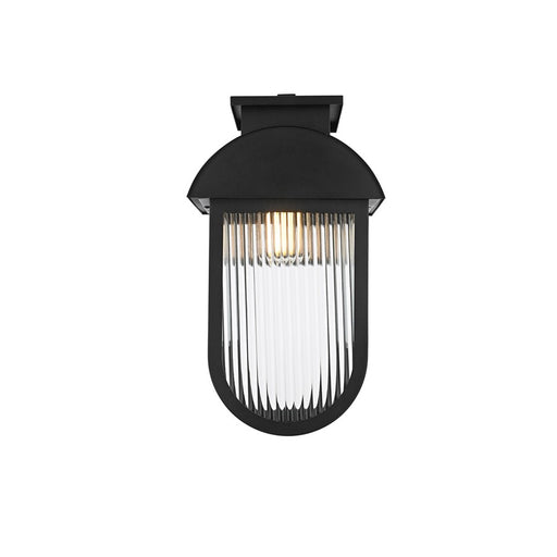 Elegant Lighting Albert 1 Light 10" Outdoor Wall sconce, Black - OD338W19BK