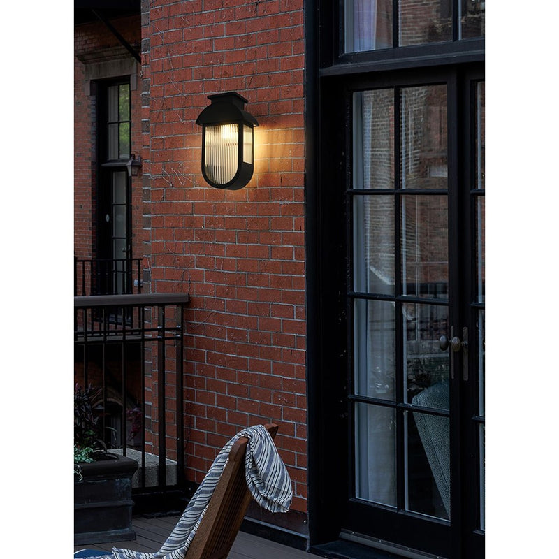 Elegant Lighting Albert 1 Light 10" Outdoor Wall Sconce, Black