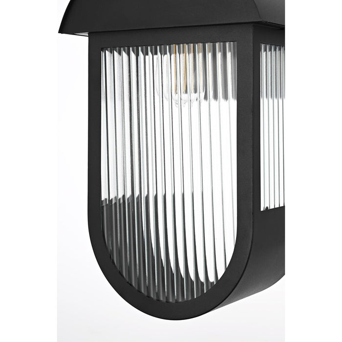 Elegant Lighting Albert 1 Light 10" Outdoor Wall Sconce, Black