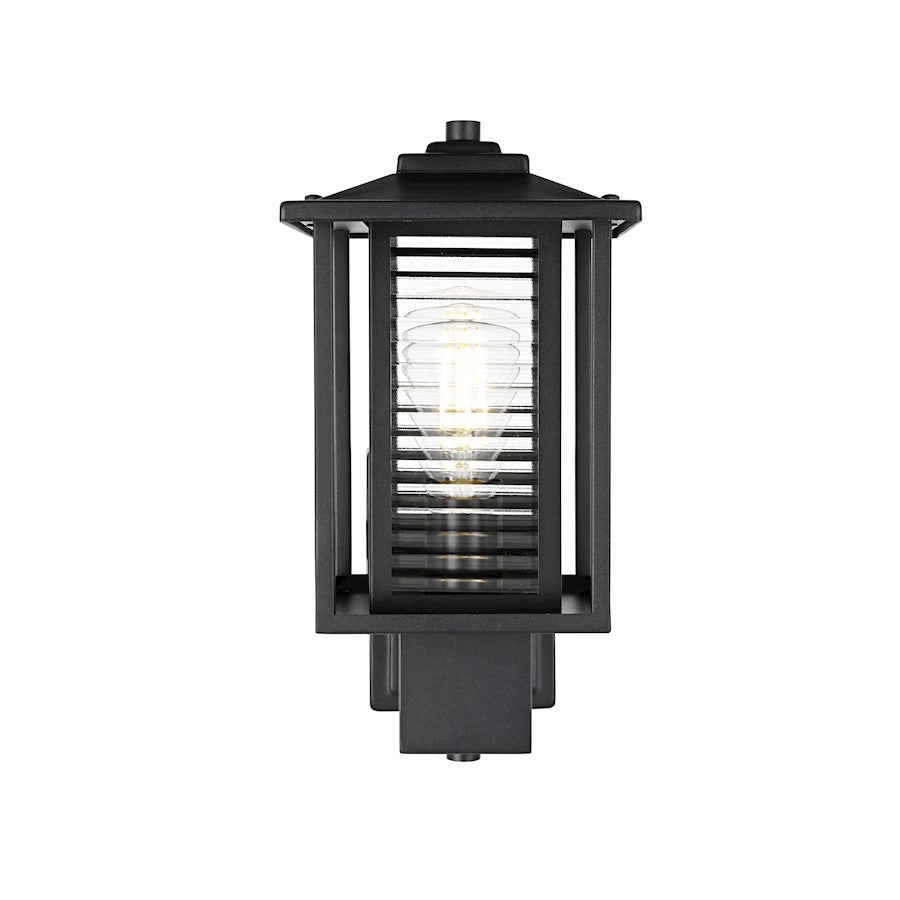 Elegant Lighting Bouvier 1 Light Outdoor Sconce, Black - OD344W14BK