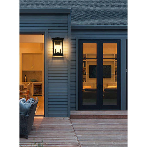 Elegant Lighting Ringgold 2 Light 8.5" Outdoor Wall Sconce, Black