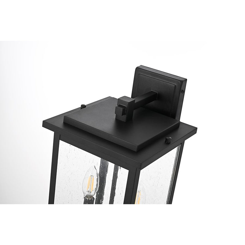 Elegant Lighting Ringgold 2 Light 8.5" Outdoor Wall Sconce, Black