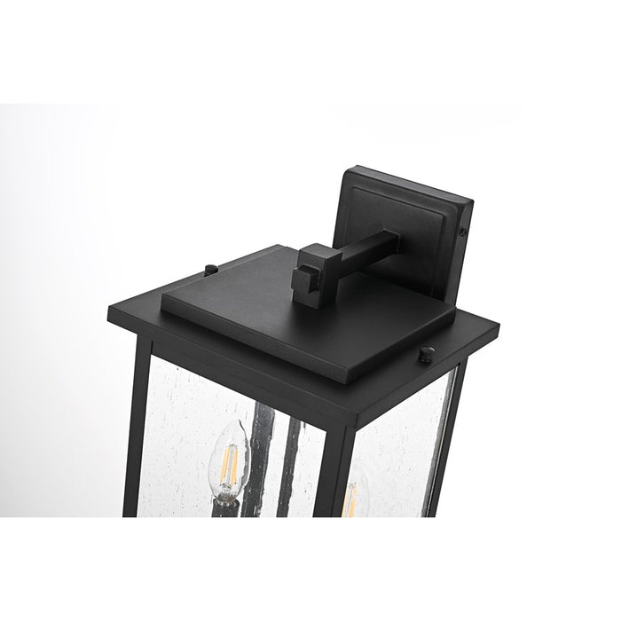 Elegant Lighting Ringgold 2 Light 8.5" Outdoor Wall Sconce, Black