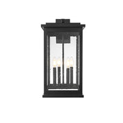 Elegant Lighting Ringgold 4 Light 11" Outdoor Wall sconce, Black - OD350W22BK