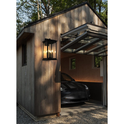 Elegant Lighting Ringgold 4 Light 11" Outdoor Wall Sconce, Black