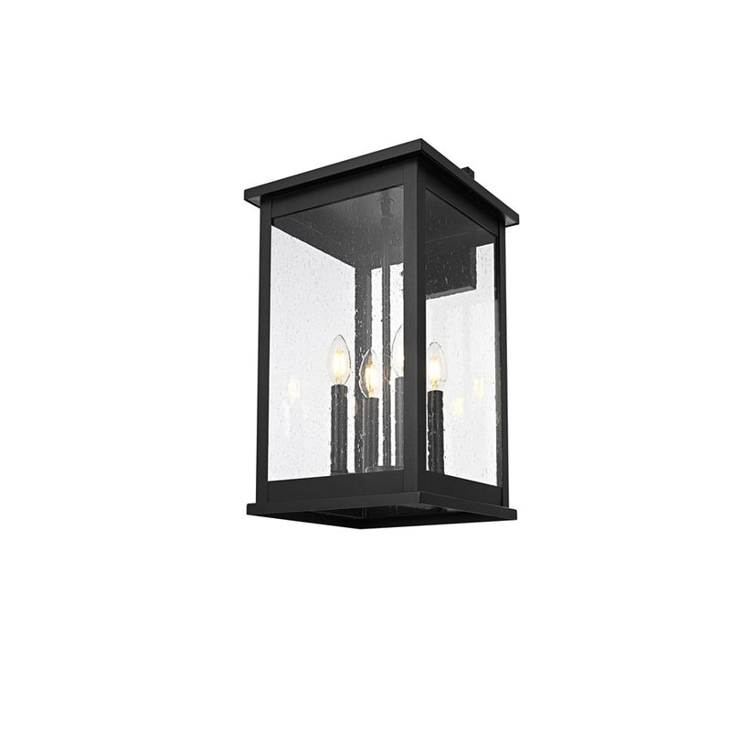 Elegant Lighting Ringgold 4 Light 11" Outdoor Wall Sconce, Black