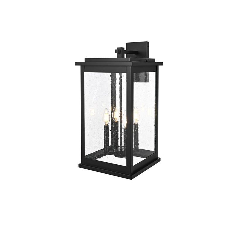 Elegant Lighting Ringgold 4 Light 11" Outdoor Wall Sconce, Black