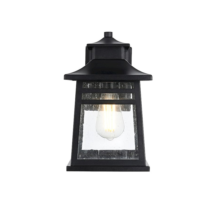 Elegant Lighting Bambrey 1 Light Outdoor Pendant, Black - OD352W12BK