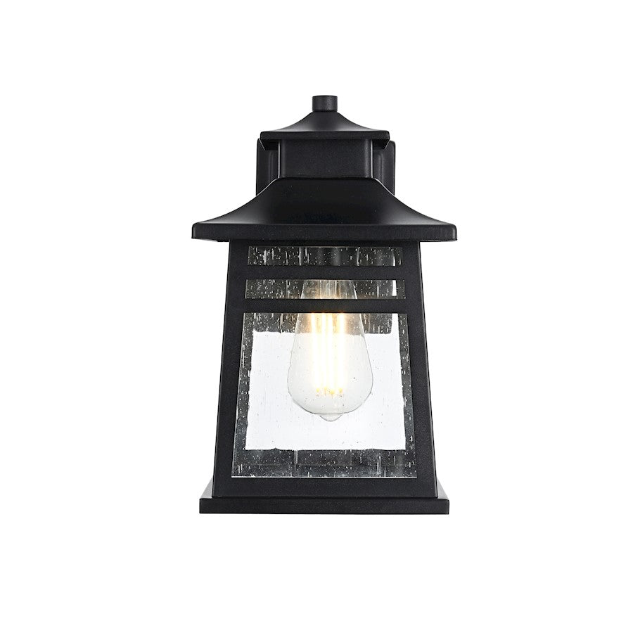 Elegant Lighting Bambrey 1 Light Outdoor Pendant, Black - OD352W12BK