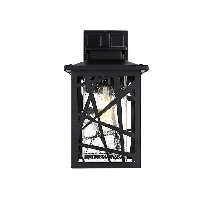 Elegant Lighting Clifford 1 Light Outdoor Sconce, Black/Clear - OD353W13BK