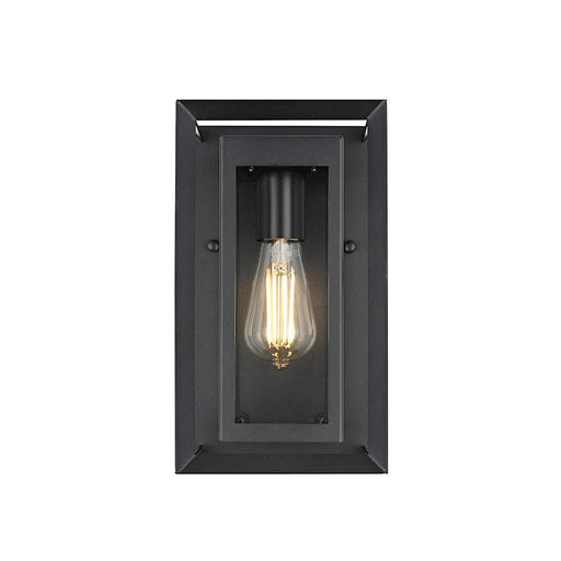 Elegant Lighting Etting 1 Light Outdoor Pendant, Black - OD355W12BK